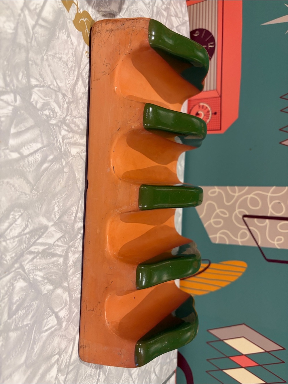 Terracotta taco holder server. See photos for condition